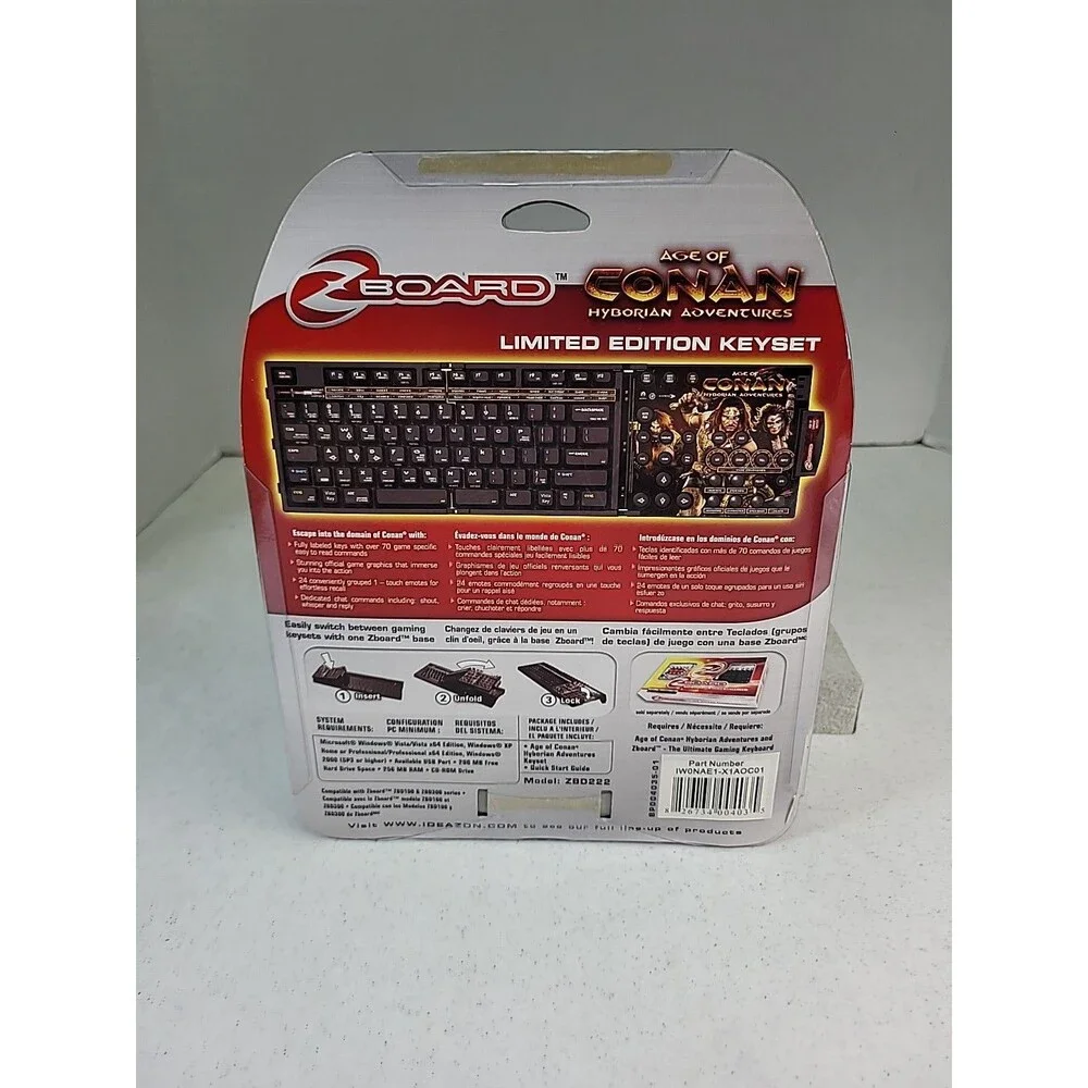 ZBoard Age of Conan Hydorian Limited Edition Gaming Keyset New Schwarzenegger